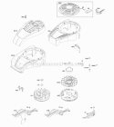 Blower Housing CoverGuards Flywheel Rewind Starter Diagram and Parts List for 121R02-0111-F1  Briggs and Stratton Engine
